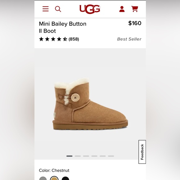 Ugg Mini Bailey Button II Boot - Picture 1 of 6